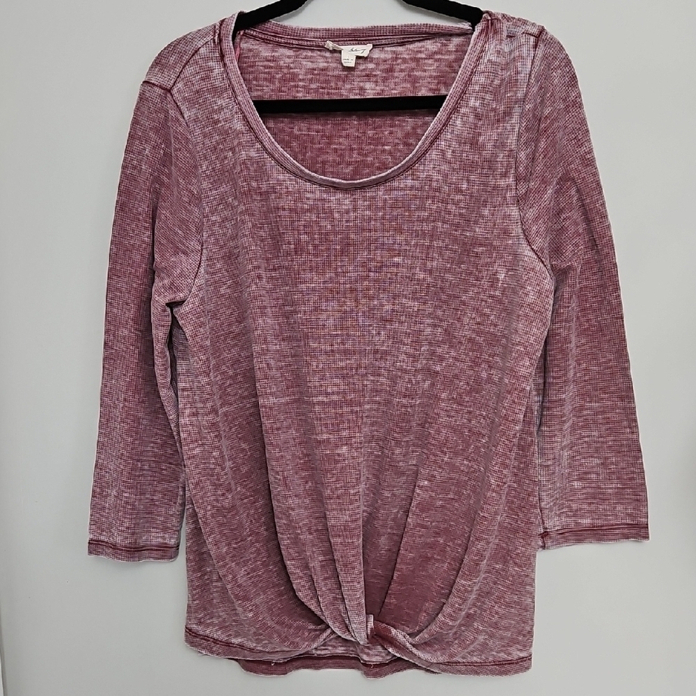 Jane and Delancey Women's Purple Pink Swag Front Casual Blouse Size L
